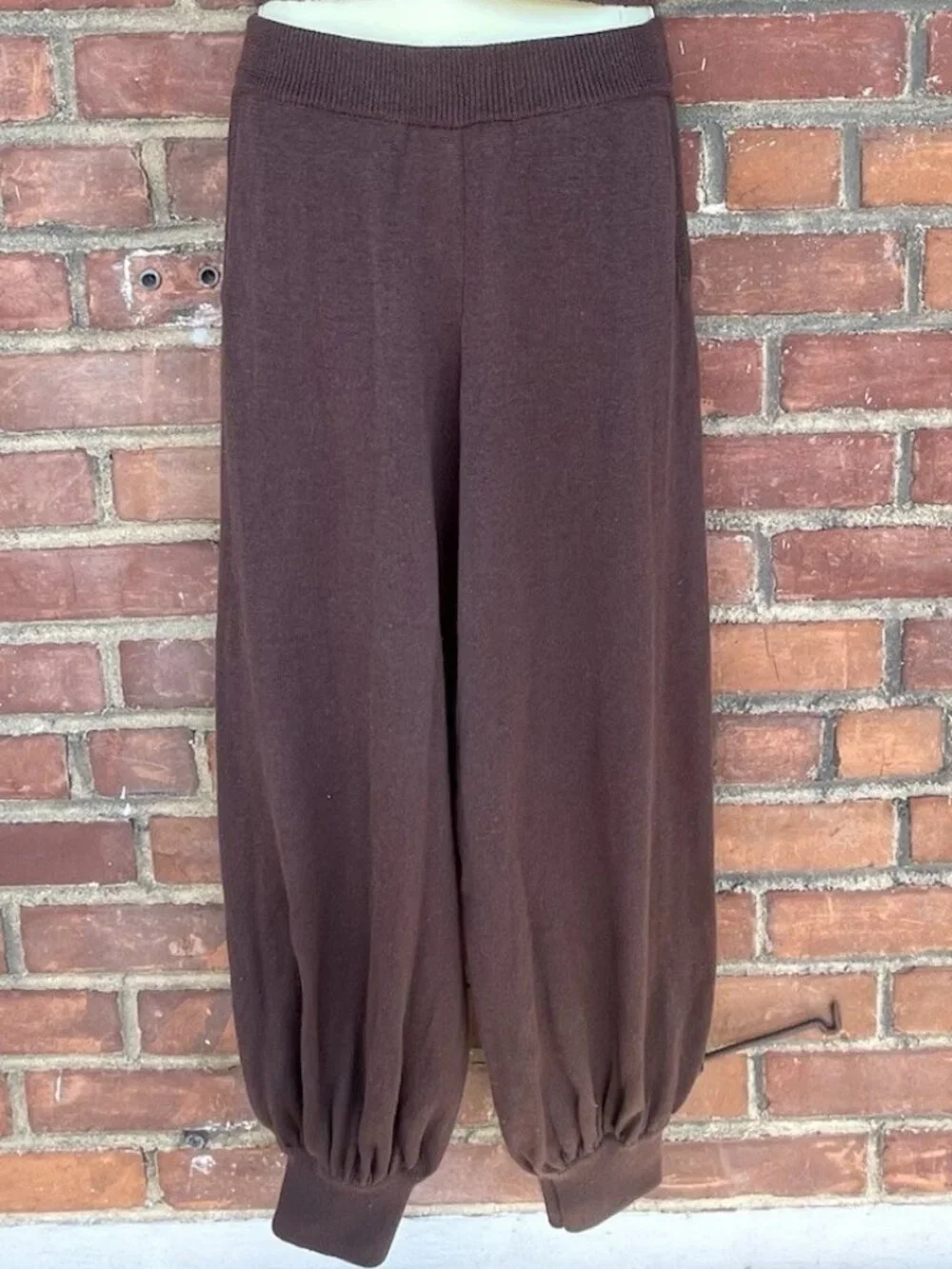 Free People Nolan 2 Piece Sweater Set Crop Top Harem Pants Sz S